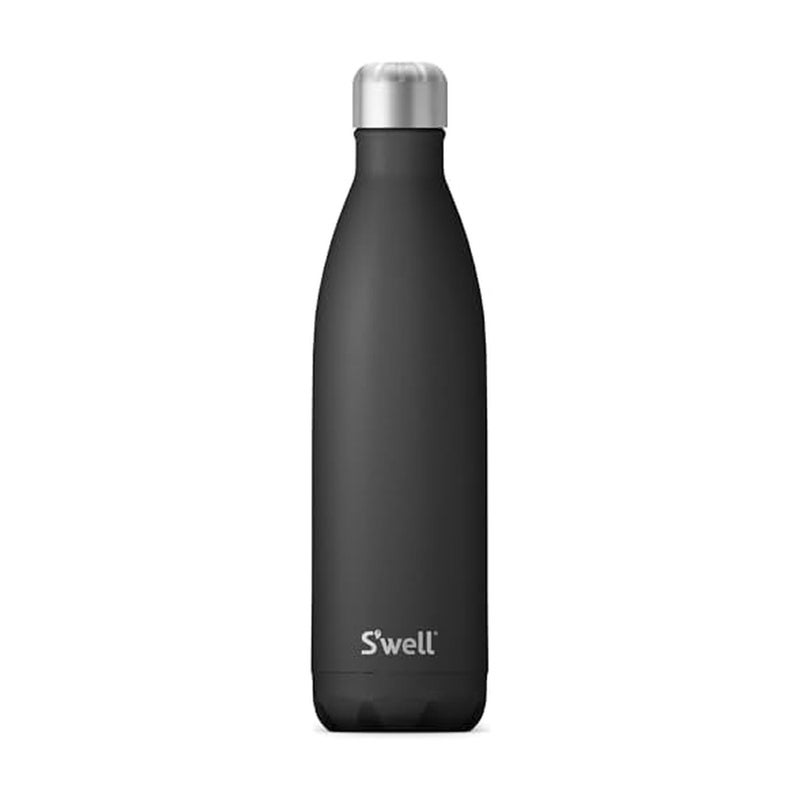 S'well Stainless Steel Water Bottle, 25oz, Onyx, Triple Layered Vacuum Insulated Containers Keeps Drinks Cold for 48 Hours and Hot for 24, BPA Free, Perfect for On the Go - Image 1